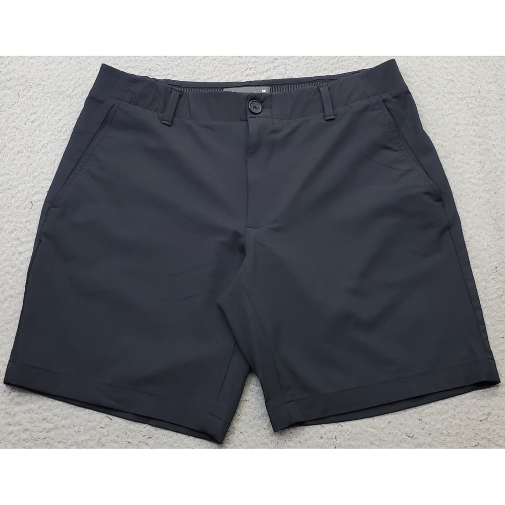 Under Armour Golf Shorts Mens 36 Black Casual Flat Front Stretch Performance